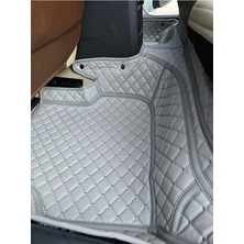 Normadia Açık Gri Premium Yeni Nesil Havuzlu Deri Paspas, Renault Megane 2 2004-2010