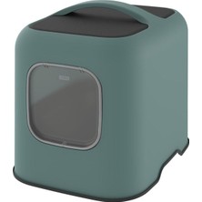 UltraMint Biala Kapalı Kedi Tuvaleti, Karbon Filtreli ve Kolay Temizlenebilir