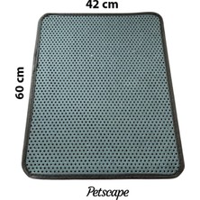 UltraMint Kedi Tuvalet Paspası 60X42CM, Elekli, Kırılmaz Plastik, Temiz ve Pratik