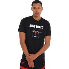 Nike Nba Chicago Bulls Mens Sportwear Just Do It Erkek Spor Tişörtü Siyah
