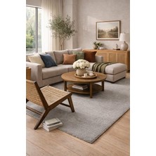 Türkeri Halı Bali Serisi Gri Mikrofiber Antialerjik Düz Renk Halı