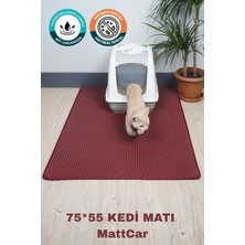 UltraMint 75X55 cm Bordo Kedi Tuvaleti ve Kedi Matı Paspası