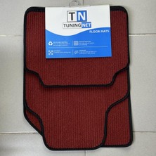 Normadia Oto Universal Halı Paspas Çelik Model Kırmızı Zemin Araba Seti