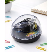 Yenbu Mıknatıslı Ataş Kutusu – Şeffaf Kapaklı Plastik Masaüstü Düzenleyici