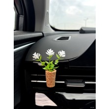 Normadia Mini Araç ve Ev Dekoratif Kokusu, El Yapımı Mantar Saksı ve Klima Süsü