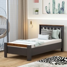 Betroya Optima Karyola Antrasit Kemençe 190 x 90 cm | Modern ve Dayanıklı Tek Kişilik Karyola