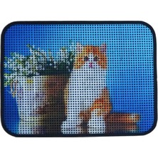 UltraMint Desenli Kedi Tuvalet Önü Paspası 60X45 Cm, Şık ve Kullanışlı Tasarım