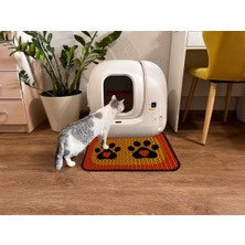 UltraMint Desenli Kedi Kumu Paspas, Elektrikli Tuvalet Önü, 45X60 cm