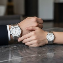 Qulothes Sevgili Çift Saati Set Lüks Çelik Kordon  Special Lover