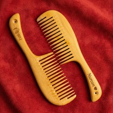 Hakiki Kişiye Özel Saplı Şimşir Tarak Seti | El Yapımı Premium