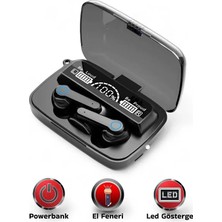 Gunkes M19 Kablosuz Kulaklık Gaming Powerbankli El Fenerli Göstergeli 5.1 Stereo Bluetooth Kulaklık