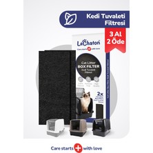 UltraMint Lüks Kapalı Kedi Tuvaleti Için 2'li Filtre Dikdörtgen 6,5X18 cm