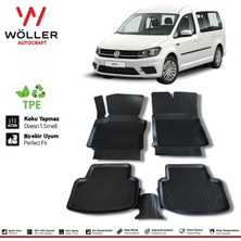 Normadia 3D Havuzlu Paspas, 2010-2015 Caddy Için, Çok Yönlü Koruma