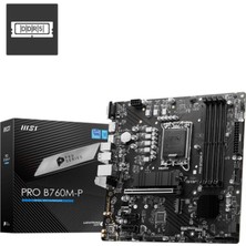 MSI Msı Pro B760M-P Intel LGA1700 Ddr5 Micro Atx Anakart Outlet