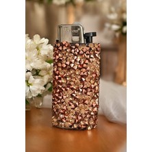 El Yapımı Kristal Taşlı Kişiye Özel Lüks Çakmak ve Mum Çakmağı