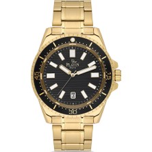 Platin Pierre HDS-PL-1221GA-B2 Çelik Kordon Takvimli Erkek Kol Saati