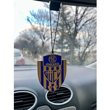 Normadia Çift Yönlü 3D Baskı Dikiz Aynası Süsü, Sarı-Lacivert Renkli, Cam Çizmez