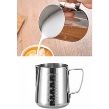 Elegancev Paslanmaz Çelik Ölçü Kabı - Beher - SÜTLÜK-550 ml