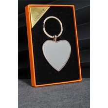 Gümüş Renk Kalp Şeklinde Özel Tasarım Kaydırmalı Çakmak