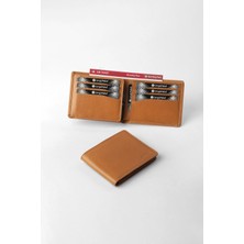 Cengiz Pakel Hakiki Deri Yatay Erkek Cüzdan - 27520 - Camel