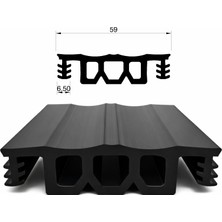 MAKPLASTİK FİTİL PROFİL DF 023 Dilatasyon Fitili 6 Metre Siyah