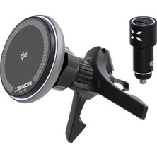 Normadia Araç Içi Telefon Tutucu, 15W Kablosuz Şarj, Sensörlü ve Otomatik Kavrama