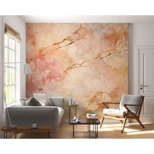 Grown Turuncu Mermer Desenli Duvar Kağıdı - Mutfak ve Banyo