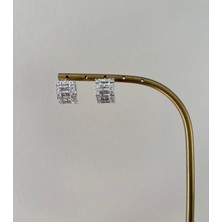 Marsel Özel Seri Zirkon Sıra Taş Detay Xp Silver Zarif Küpe