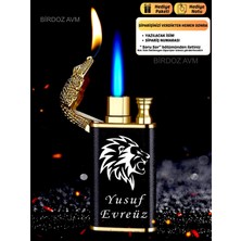 Kişiye Özel Aslan Tasarımlı Çift Ateşli Çakmak Hediye