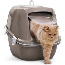 UltraMint Konforlu ve Hijyenik Kapalı Kedi Tuvaleti, Geniş ve Şık Tasarım