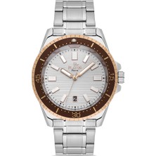 Platin Pierre HDS-PL-1221GA-E1 Çelik Kordon Takvimli Erkek Kol Saati