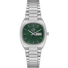 Platin Pierre HDS-PL-1035LA-A10 Takvimli Kare Kadın Kol Saati