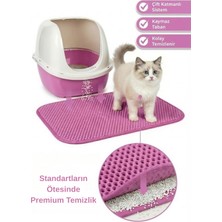 UltraMint Geniş Delikli Çift Katmanlı Kedi Tuvalet Önü Paspası, Temizlik Için Ideal