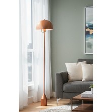 Luzarana Toms Bakır Lambader  Modern Dekoratif Metal Tasarım Şık Yerden Aydınlatma Lambası