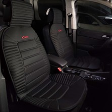 Normadia Lüx Siyah Oto Koltuk Minderi Ön 2'li Set, Honda Civic Fb7 Uyumlu