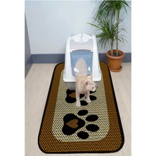 UltraMint 60X120 Büyük Boy Kedi Kumu Wc Önü Paspası Desenli ve Elekli