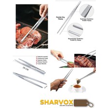 Sharvox Servis Maşası 29 cm | Air Fryer & Barbekü Uyumlu | Master Chef Şef Cımbızı | Et ve Izgara Maşası