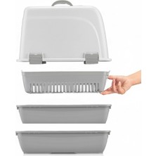 UltraMint Elekli Kapalı Kedi Tuvaleti Xl 40X37,5X50 Cm, Kürek Hediyeli