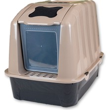 UltraMint Büyük Boy Kapalı Kedi Tuvaleti, Filtreli ve Kürek Hediyeli, 59X41,5X47,5 cm