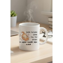 giftkonsept Sayabilir Miyiz Aceba Komik Kedi Baskılı Hediyelik Kupa Bardak