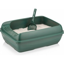 UltraMint Şeffaf Süzgeçli Açık Kedi Tuvaleti ve Kürek Seti