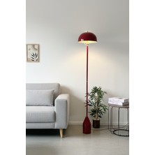 Luzarana Toms Bordo Lambader  Modern Dekoratif Metal Tasarım Şık Yerden Aydınlatma Lambası
