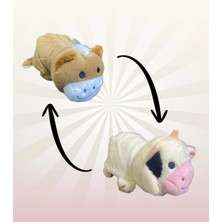 Top Rock Store Sevimli 27 cm Çift Taraflı Peluş Hayvanlar Oyun Arkadaşı Çevirince Dönüşür