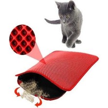 UltraMint Kırmızı Elektrikli Kedi Tuvalet Önü Paspası 60X42 Cm, Pratik ve Şık Tasarım