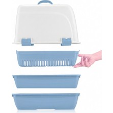 UltraMint Elekli Kapalı Kedi Tuvaleti Xl Boy 40X37,5X50CM, Kürek Hediye