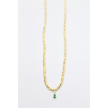 Beta Moda Hub Dorika Taşlı Kolye - Altın