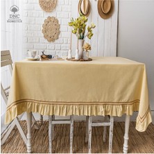 DNC Hometex Premium Keten Sarı Özel Seri Masa Örtüsü