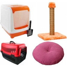 UltraMint Eco 5 Li Kedi Bakım Seti: Kapalı Tuvalet, Taşıma Çantası ve Tırmalama