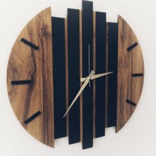 Kumi Modern Ahşap Duvar Saati 50cm 50 x 50 Kahverengi