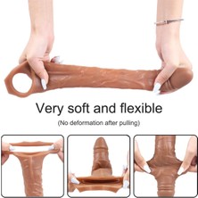 Softsense Penis Kılıfı: Uzatmalı Kalınlaştırıcı Titreşimsiz  Ten Rengi - Erkek Cinsel Ürünü